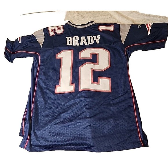 Reebok NFL New England Patriots Tom Brady 12 Football Jersey Mens Extra Large XL - Picture 6 of 9